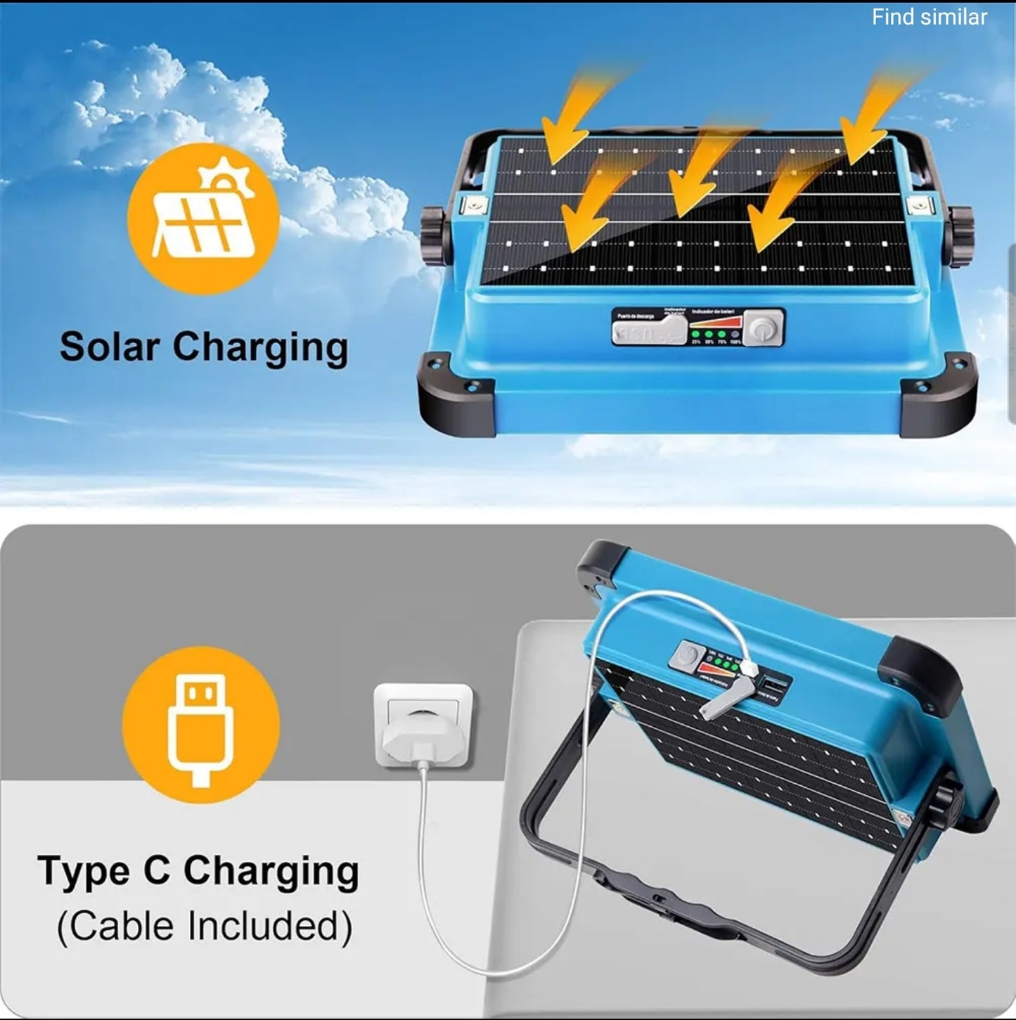 SOLAR Rechargeable LED Portable Work Light