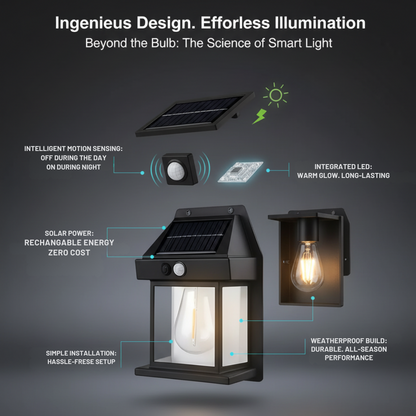 LED Solar Wall Lamp | Outdoor