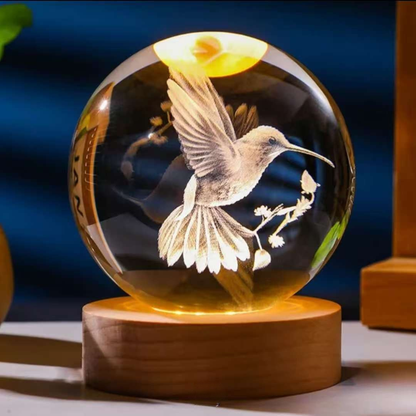 Crystal Ball Night Light – 3D Engraved