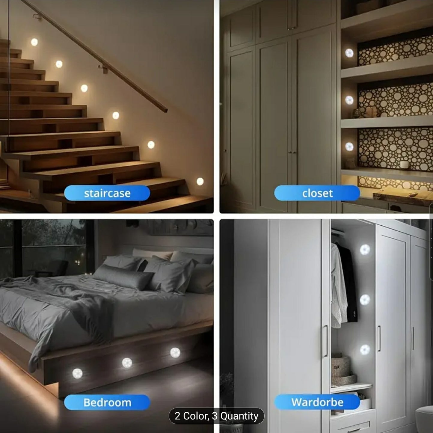 Motion Sensor USB Rechargeable LED Night Light