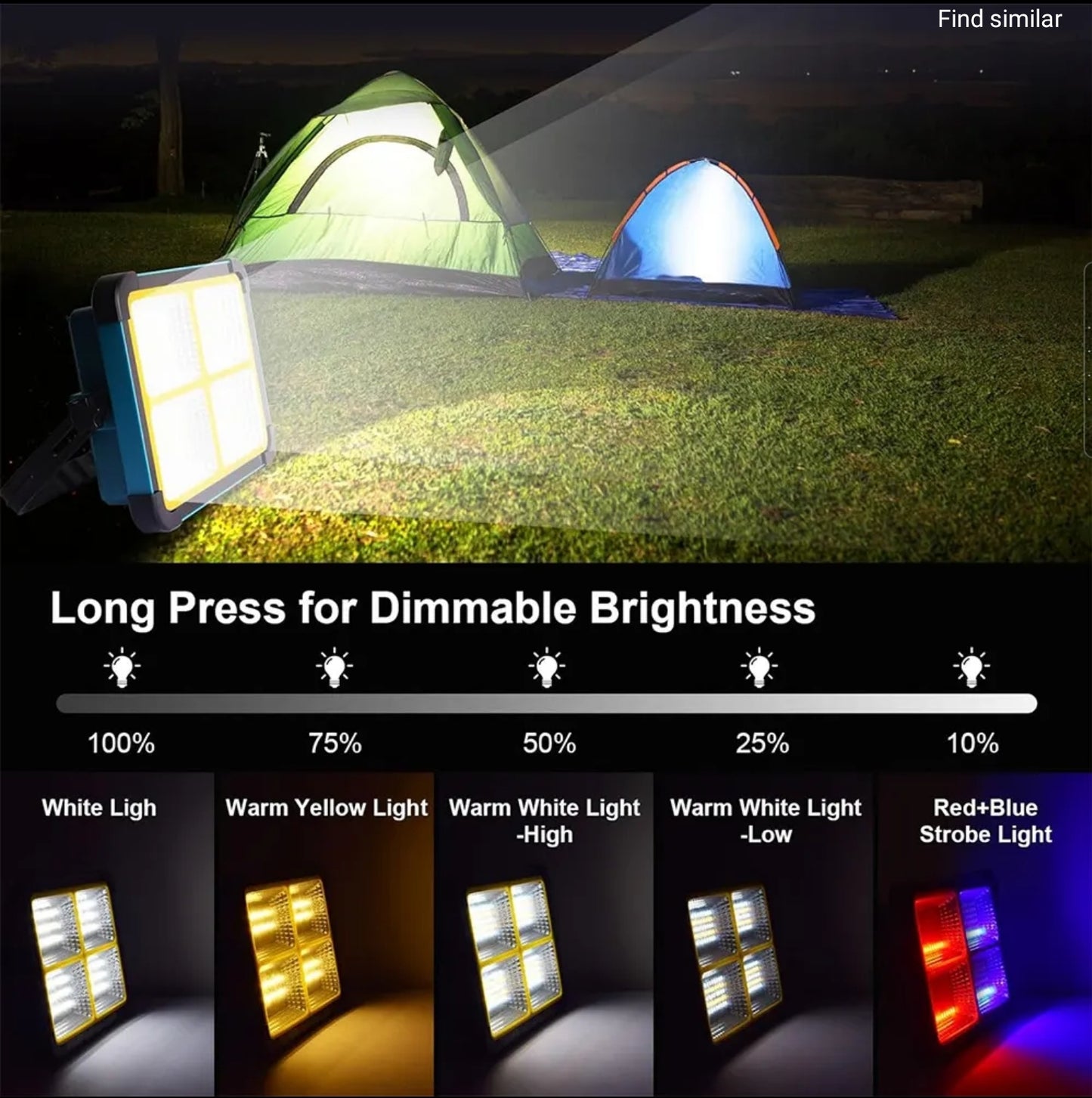 SOLAR Rechargeable LED Portable Work Light